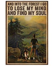 Vintage And Into The Forest Cycling Dogs Girl 16x24 Poster front