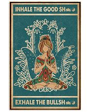 Retro Green Inhale The Good Yoga Girl 11x17 Poster front