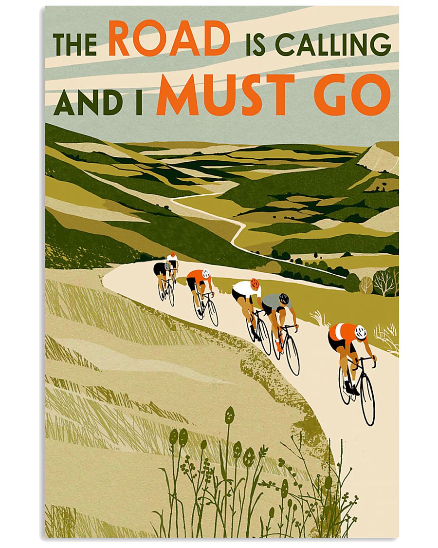 The Road Is Calling Cycling 11x17 Poster