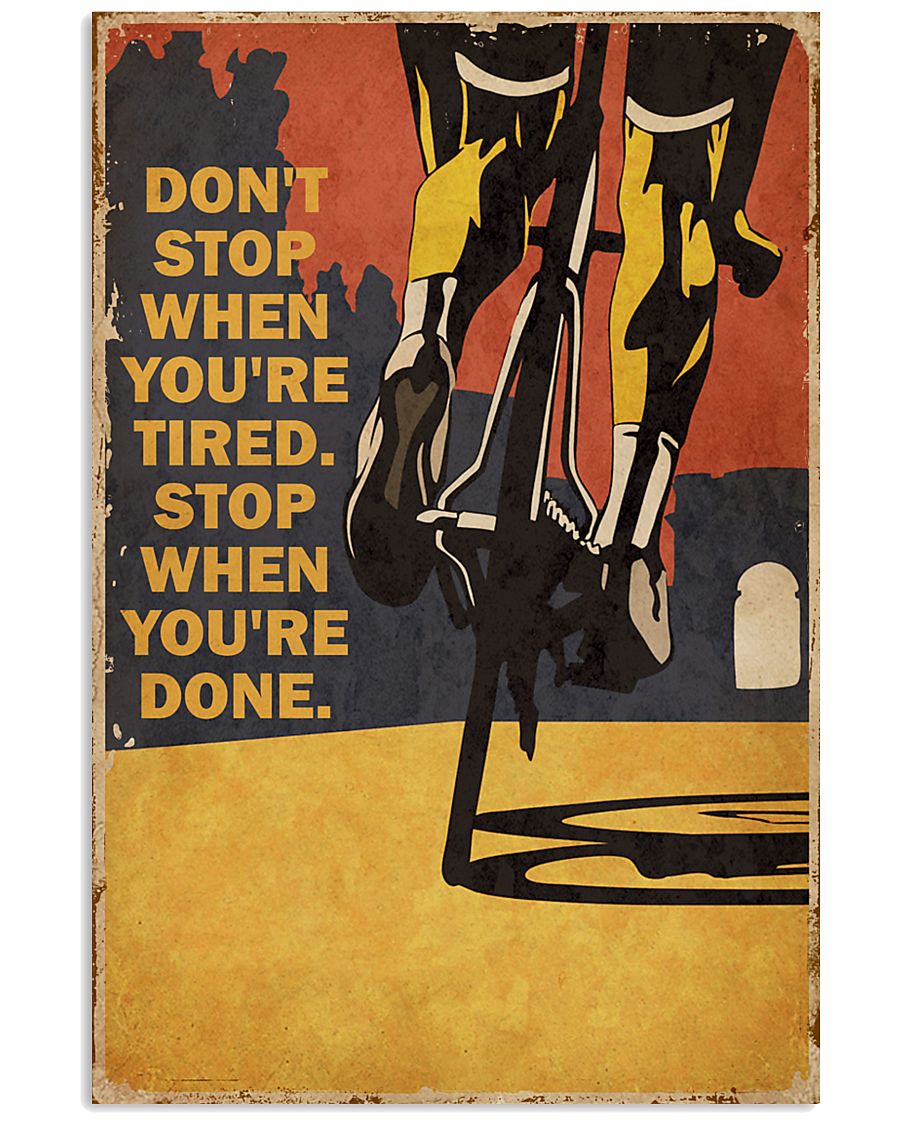 Vintage Don't Stop Cycling 11x17 Poster