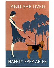 Vintage Girl Lived Happily Airedale Terrier 11x17 Poster front