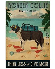 Vintage Diving Club Border Collie 11x17 Poster front