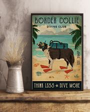 Vintage Diving Club Border Collie 11x17 Poster lifestyle-poster-3