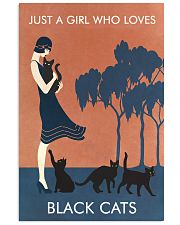 Vintage Girl Who Loves Black Cat 11x17 Poster front