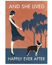 Vintage Girl She Lived Happily Boston Terrier 11x17 Poster front