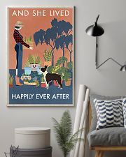 Vintage She Lived Happily Gardening Boston Terrier 16x24 Poster lifestyle-poster-1