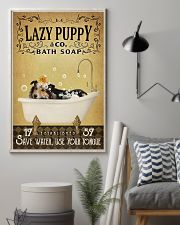Yellow Bath Soap Shetland Sheepdog 11x17 Poster lifestyle-poster-1