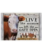 Hereford Cattle Live Like Someone Left Gate Open 24x16 Poster front