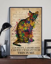 Vintage Music I Am Brave Pride Cat 11x17 Poster lifestyle-poster-2