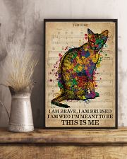 Vintage Music I Am Brave Pride Cat 11x17 Poster lifestyle-poster-3