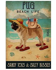 Beach Life Sandy Toes Pug 11x17 Poster front