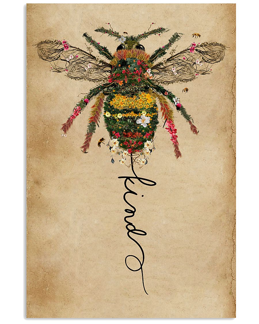 Bee Kind Floral 11x17 Poster