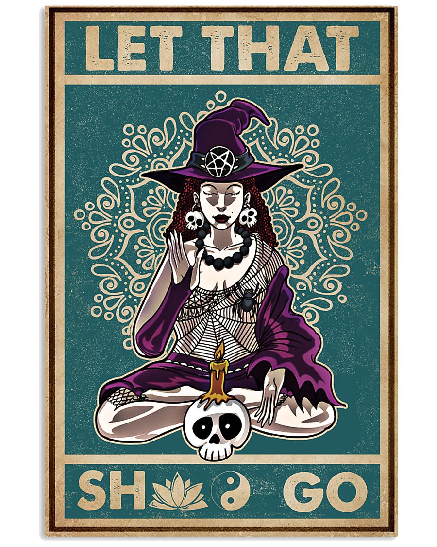 Retro Let That Witch Yoga 11x17 Poster