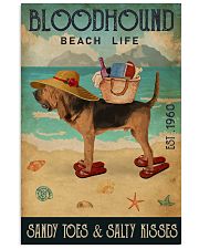 Beach Life Sandy Toes Bloodhound 11x17 Poster front