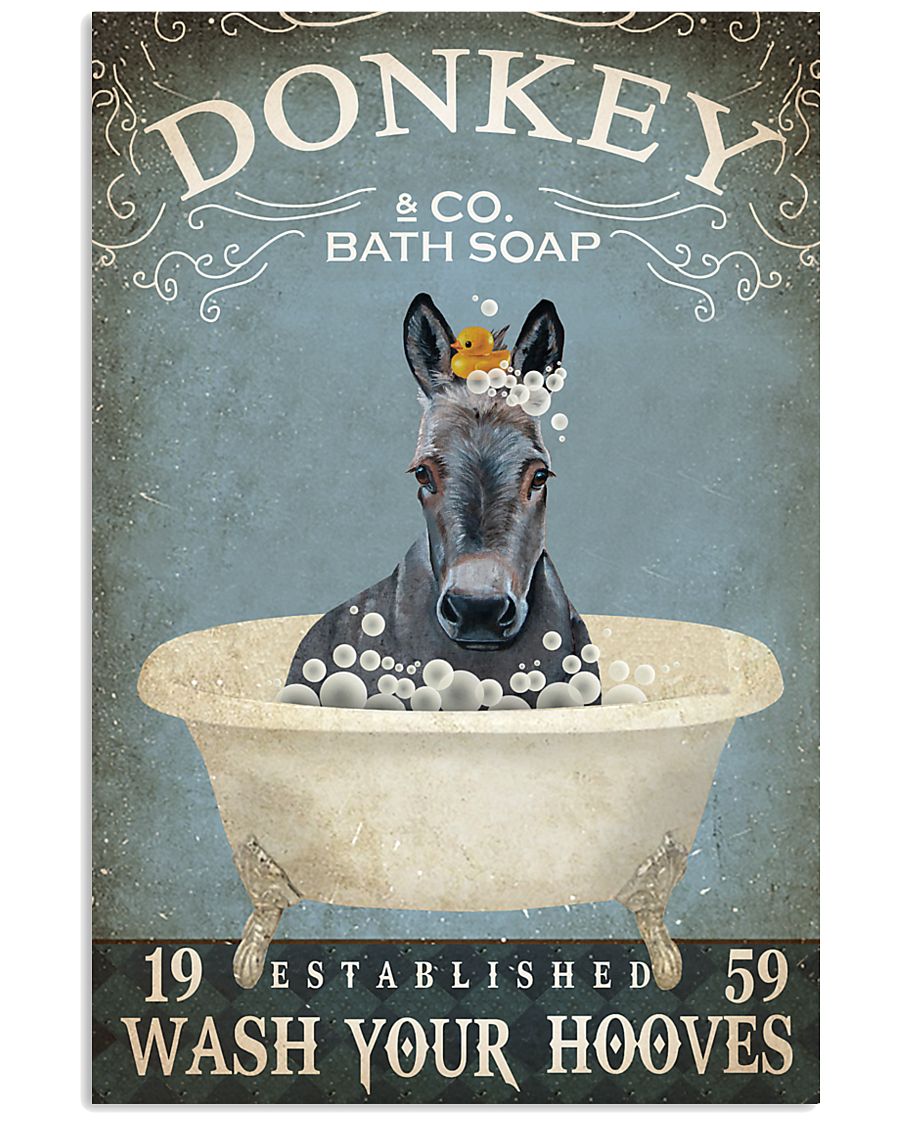 Vintage Bath Soap Donkey 11x17 Poster