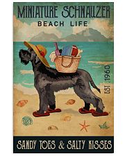 Beach Life Sandy Toes Miniature Schnauzer 11x17 Poster front
