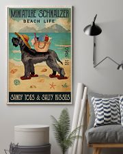 Beach Life Sandy Toes Miniature Schnauzer 11x17 Poster lifestyle-poster-1