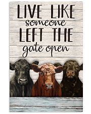White Pallet Left The Gate Open Angus Cattle 11x17 Poster front