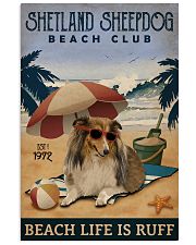 Vintage Beach Club Is Ruff Shetland Sheepdog 11x17 Poster front