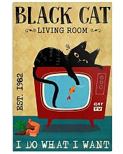 Living Room Black Cat 11x17 Poster front