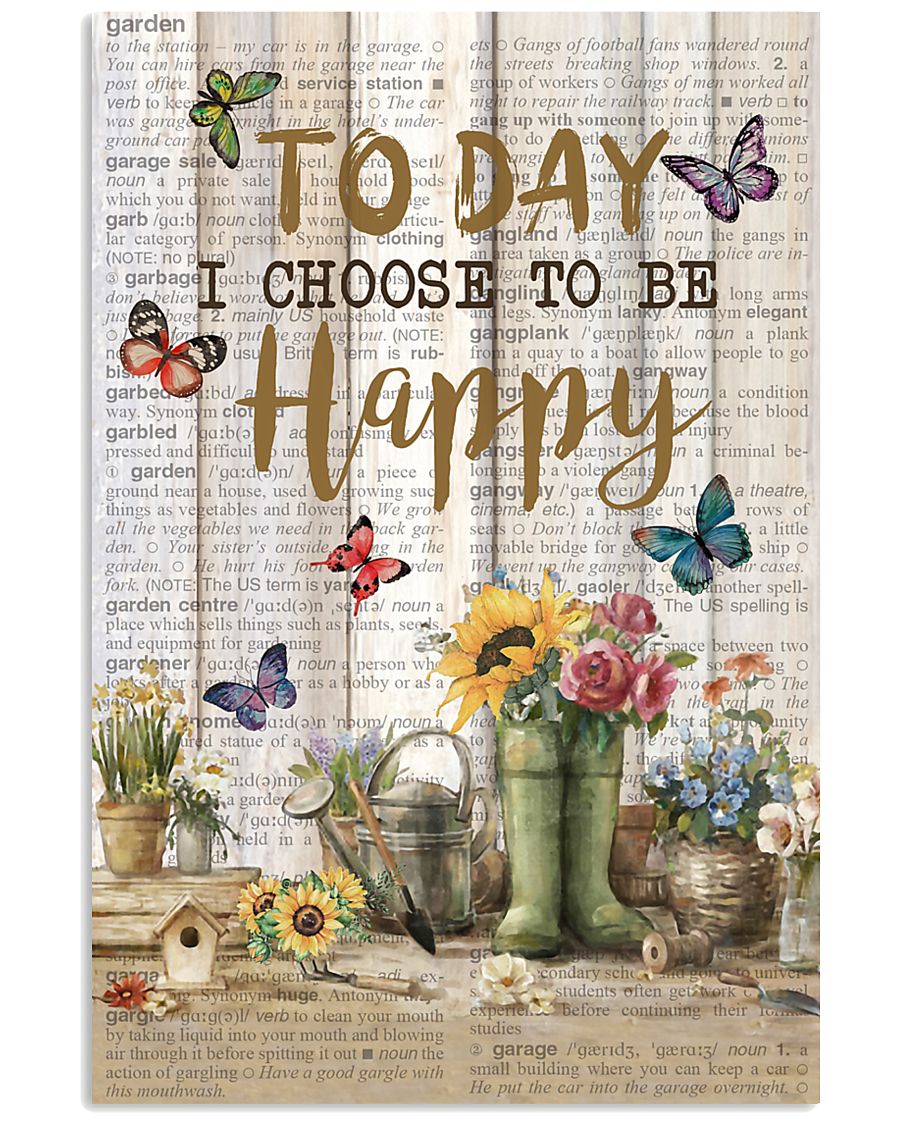 Pallet Garden Choose To Be Happy Butterfly 11x17 Poster