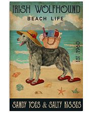 Beach Life Sandy Toes Irish Wolfhound 11x17 Poster front