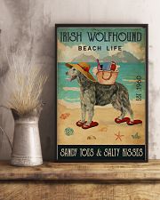 Beach Life Sandy Toes Irish Wolfhound 11x17 Poster lifestyle-poster-3