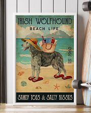 Beach Life Sandy Toes Irish Wolfhound 11x17 Poster lifestyle-poster-4