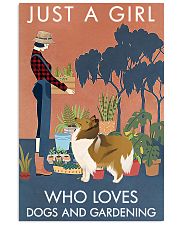 Vintage Just A Girl Loves Gardening And Collie 11x17 Poster front