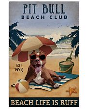 Vintage Beach Club Is Ruff Pit Bull 11x17 Poster front