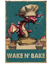 Retro Teal Wake N' Bake Dragon 11x17 Poster front