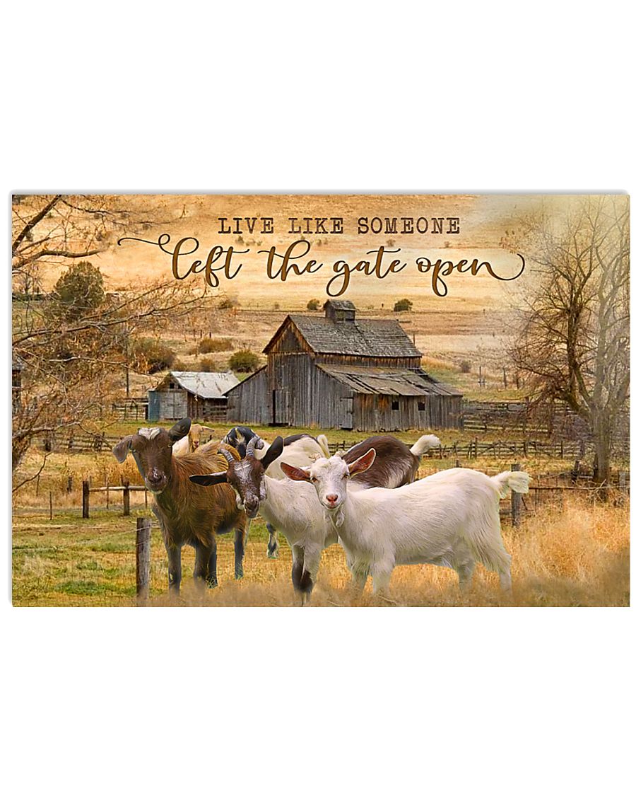 Goat Let The Gate Open 24x16 Poster