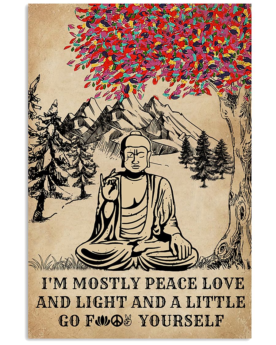Buddha Yoga And Litter Go Yourself 16x24 Poster