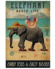 Beach Life Sandy Toes Elephant 11x17 Poster front
