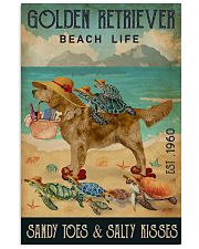 Turtle Beach Life Golden Retriever 11x17 Poster front