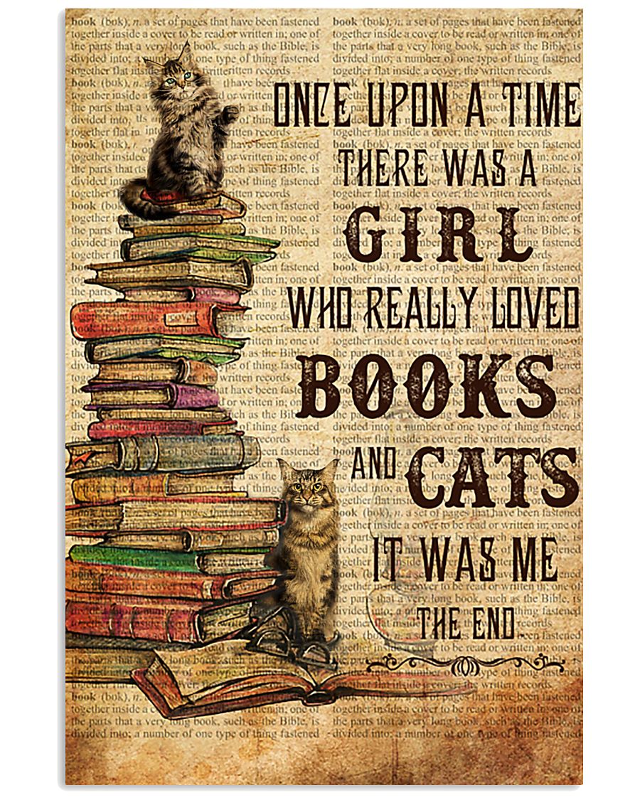 Books Cats Once Upon A Time Maine Coon 11x17 Poster