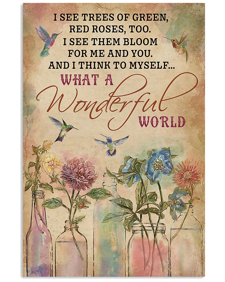 Hummingbird What A Wonderful World 11x17 Poster