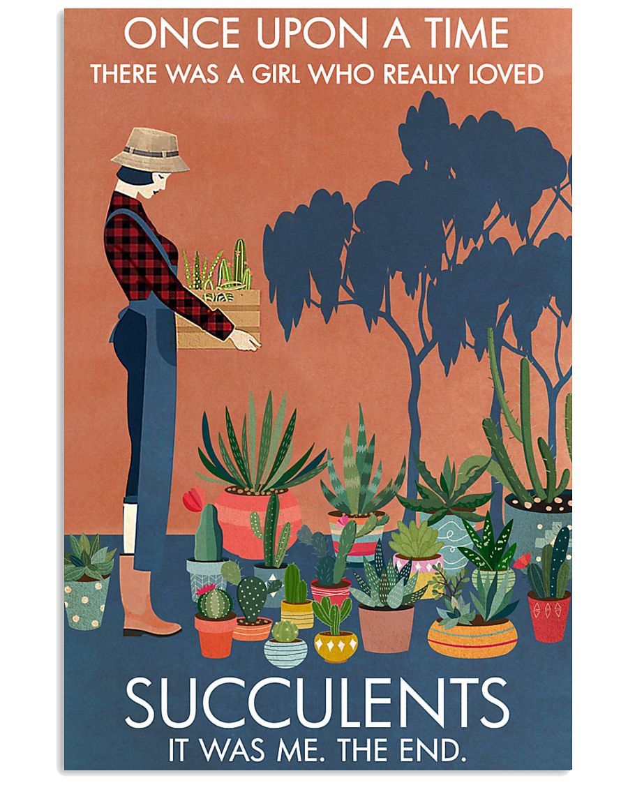 Vintage Once Upon A Time Succulent 16x24 Poster