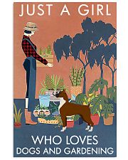 Vintage Just A Girl Loves Gardening And Boxer 11x17 Poster front