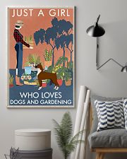 Vintage Just A Girl Loves Gardening And Boxer 11x17 Poster lifestyle-poster-1