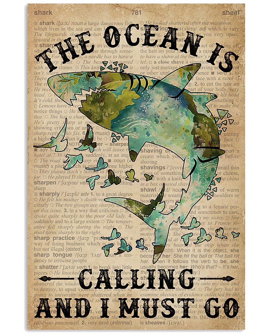 Dictionary The Ocean Is Calling Shark 11x17 Poster