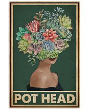Retro Green Pot Head Succulent 16x24 Poster front