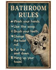 Bathroom Rules Cat 16x24 Poster front