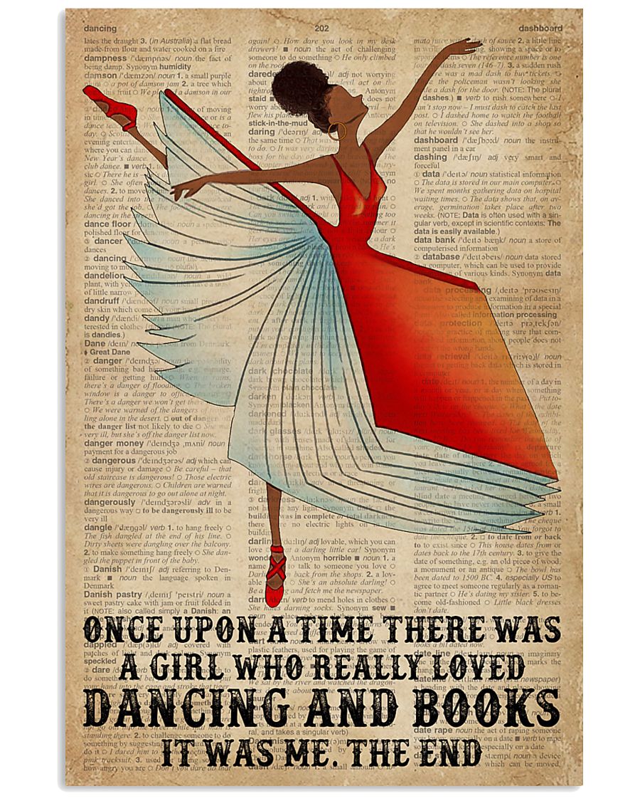 Book Dancing Black Girl Once Upon A Time 16x24 Poster