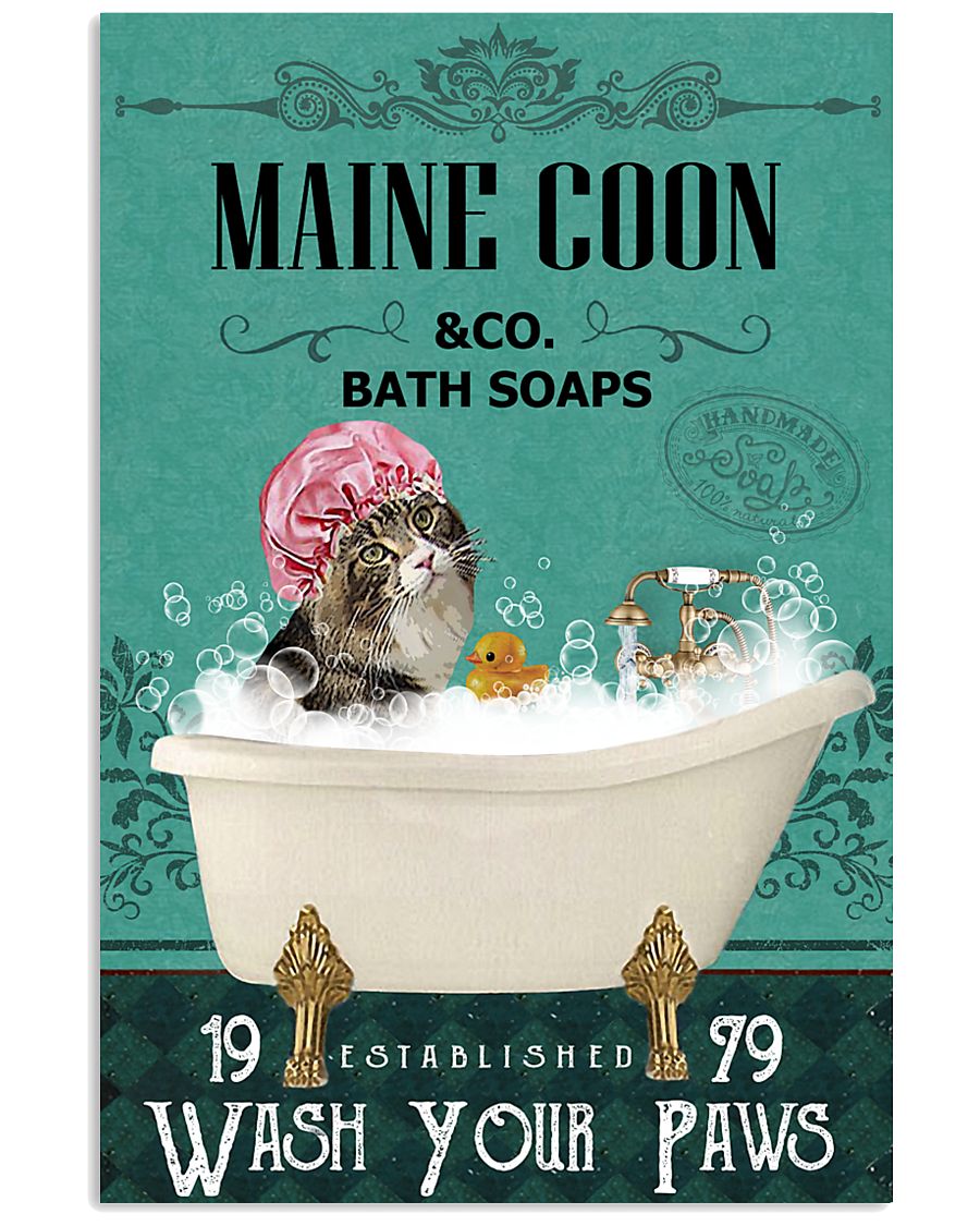 Green Bath Soap Company Maine Coon 11x17 Poster