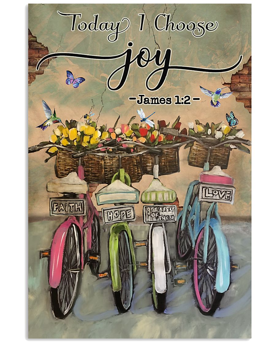 Green Pallet Bicycle Today I Choose Joy 11x17 Poster
