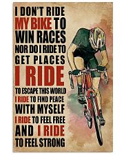 I Ride To Find Peace Cycling 16x24 Poster front
