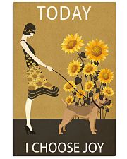 Sunflower Vintage Choose Joy Border Terrier 11x17 Poster front