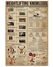 Weightlifting Knowledge 16x24 Poster front