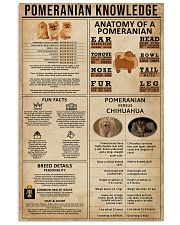 Pomeranian Knowledge 11x17 Poster front